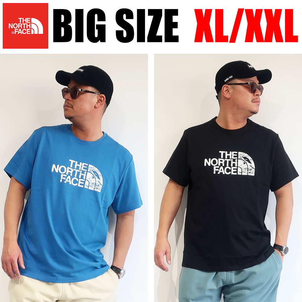 THE NORTH FACE ノースフェイス メンズ 大きいサイズ Tシャツ ブランド 半袖 XL XXL 2L 3L 4L 白 ホワイト ブルー 新作 トレッキング アウトドア シンプルロゴ Uネック 丸襟 丸首 カットソー 大人 30代 40代 50代 NF00A3G1