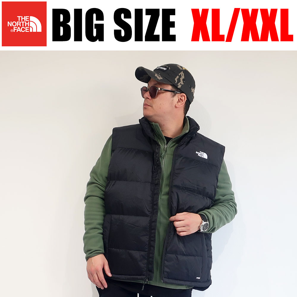 THE NORTH FACE ノースフェイス メンズ 大きいサイズ ダウン ベスト 90% フェザー 10% アウター ディアブロ DIABLO DOWN VEST ブランド 長袖 XL XXL 2L 3L 4L ブラック 新作 トレッキング アウトドア ハーフドーム フード 大人 30代 40代 50代