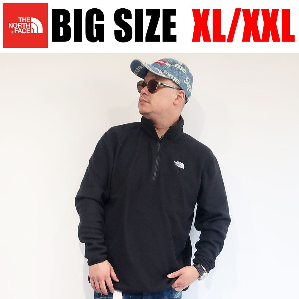 THE NORTH FACE ノースフェイス メンズ 大きいサイズ フリース スウェット ブランド M GLACIER 1/4 ZIP JACKET グレイシャーハーフジップジャケット ジップ スタンド 長袖 XL XXL 2L 3L 4L ブラック 新作 トレッキング アウトドア ハーフドーム フード 大人 30代 40代 50代