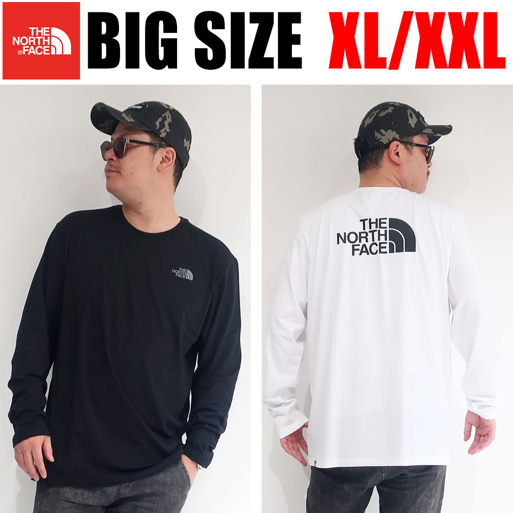 THE NORTH FACE ノースフェイス メンズ 大きいサイズ Tシャツ EASY TEE SIMPLE DOME ブランド 長袖 XL XXL 2L 3L 4L ブラック ホワイト ネイビー チャコール 新作 トレッキング アウトドア シンプルロゴ Uネック 丸襟 丸首 カットソー 大人 30代 40代 50代