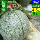 秋田産 減農薬メロン 秀品 4~5玉(約5kg) 減農薬 産地直送 お取り寄せギフト・お中元に