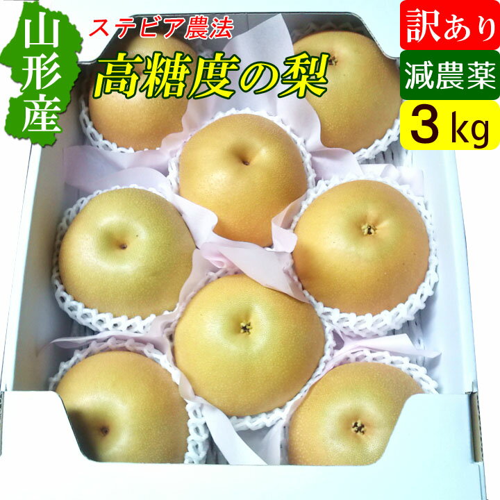 山形県 高糖度梨 3kg 訳あり 家庭用 和梨 産地直送 お取り寄せフルーツのサムネイル