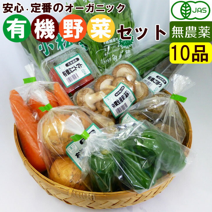 【送料無料】 無農薬 有機野菜 セット 10品目 オーガニックの野菜セット
