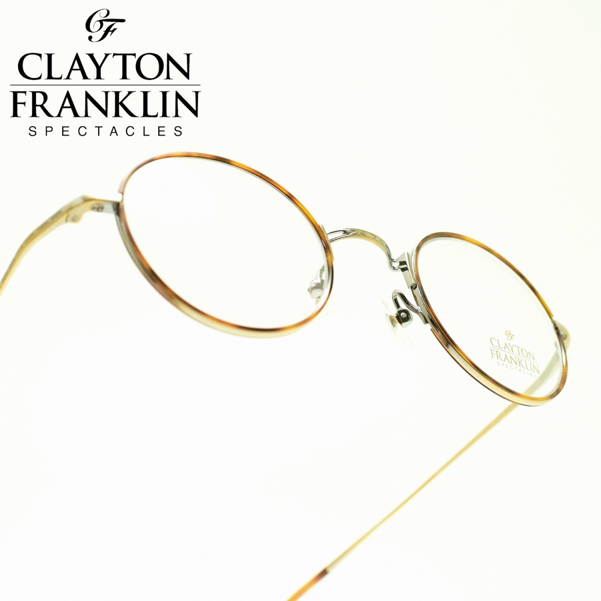 クレイトンフランクリン メガネ メンズ CLAYTON FRANKLIN クレイトンフランクリン636 AGP（アンティークゴールド/デモレンズ）メガネ 眼鏡 めがね メンズ レディース おしゃれブランド 人気 おすすめ フレーム 流行り 度付き　レンズ