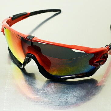 【GOODMAN LENS MANUFACTURE】グッドマンレンズマニュファクチャーOAKLEY JAWBREAKER（オークリー ジョーブレーカー）用交換レンズグレー/レッドミラー（ベンチレーション）*レンズのみ