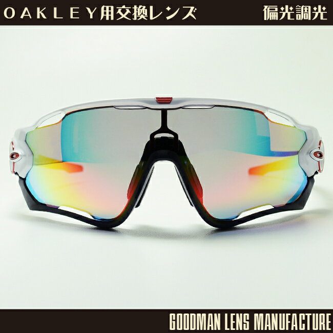 【GOODMAN LENS MANUFACTURE】グッドマンレンズマニュファクチャーOAKLEY JAWBREAKER（オークリー ジョーブレーカー）用交換レンズ偏光調光グレー/レッド（ベンチレーション） レンズのみ