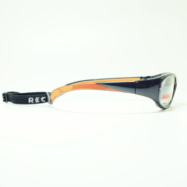 Kid's用度付きレンズ対応スポーツメガネ.スポーツゴーグル【REC SPECS】レック・スペック子供用メガネ★RECSPECS-MX20B-BLACK/ベースボールメジャーリーグ★（ブラック/オレンジ） スポーツ眼鏡