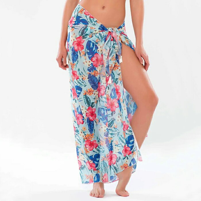 リゾート感たっぷりの大人可愛いパレオ ビーチウェアに日常使いも パレオ 大判 カンガ 花柄 水着 レディース インポート 体型カバー ワンピース 夏 ビーチウェア 海 スカーフ グアム 男性に人気 巻き方 ゾート スカート ハワイ