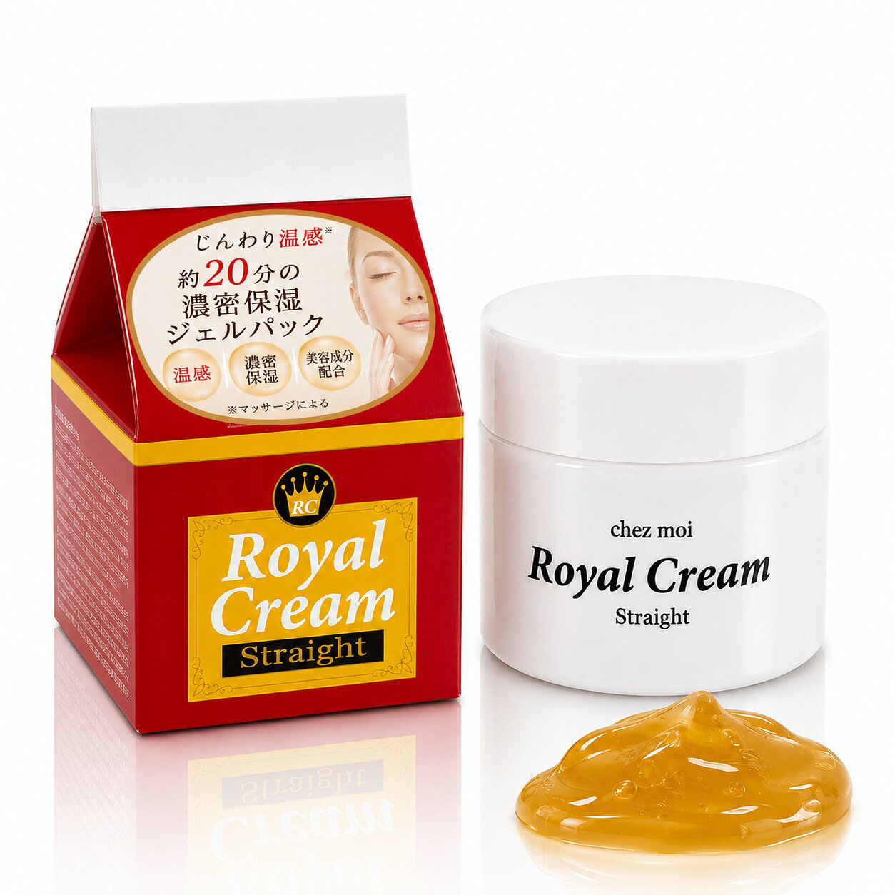 【商品説明】 ★じんわり温感、20分。お風呂上がりにご褒美ケア。★3種のセラミド、加水分解コラーゲン、ヒアルロン酸Naで乾燥した肌を濃密な潤いで包みます★はちみつ×ローヤルゼリー配合で潤いを与えしっとりとしたなめらか肌へ導きます。★洗顔後肌を整え、少量を手に取りお肌へ塗り広げます。やさしくマッサージしながらなじませ、そのまま20分。しっとりしたらケア完了です。★日本製・男女兼用・30g：安心の日本製で、男女問わずお使いいただけるお肌へのご褒美クリームです。【成分】 グリセリン、プロパンジオール、水、チャ葉エキス、加水分解コラーゲン、ヒアルロン酸Na、ローヤルゼリーエキス、セラミドNP、セラミドAP、セラミドEOP、フィトスフィンゴシン、アラントイン、グリチルリチン酸2K、ハチミツ、セイヨウキズタ葉／茎エキス、クレマティス葉エキス、セイヨウナツユキソウ花エキス、ヒバマタエキス、スギナエキス、オタネニンジン根エキス、キハダ樹皮エキス、アロエベラ葉エキス、オウゴン根エキス、ラウロイル乳酸Na、クロレラエキス、クズ根エキス、BG、カルボマー、水酸化K、コレステロール、キサンタンガム、エタノール、フェノキシエタノール、カラメル 【使用上の注意】 ■お肌に異常が生じていないかよく注意してご使用ください。 ■使用中や使用後に赤み、はれ、かゆみ、刺激、色抜け（白斑等）や黒ずみ等の異常が現れた時は、使用を中止し、皮膚科専門医等へご相談されることをおすすめします。■ 傷、はれもの、湿疹等異常のある部位にはご使用にならないでください。 ■目に入らないようご注意ください。目に入った場合は、こすらず直ちに十分洗い流してください。異物感が残る場合は、眼科医にご相談ください。■ 高温多湿、直射日光のあたる場所には保管しないでください。 乳幼児の手の届かないところに保管してください。 使用後は必ずしっかり蓋を閉めてください。■天然由来成分を配合していますので、変色や沈殿が生じる場合がありますが、品質には問題ございません。