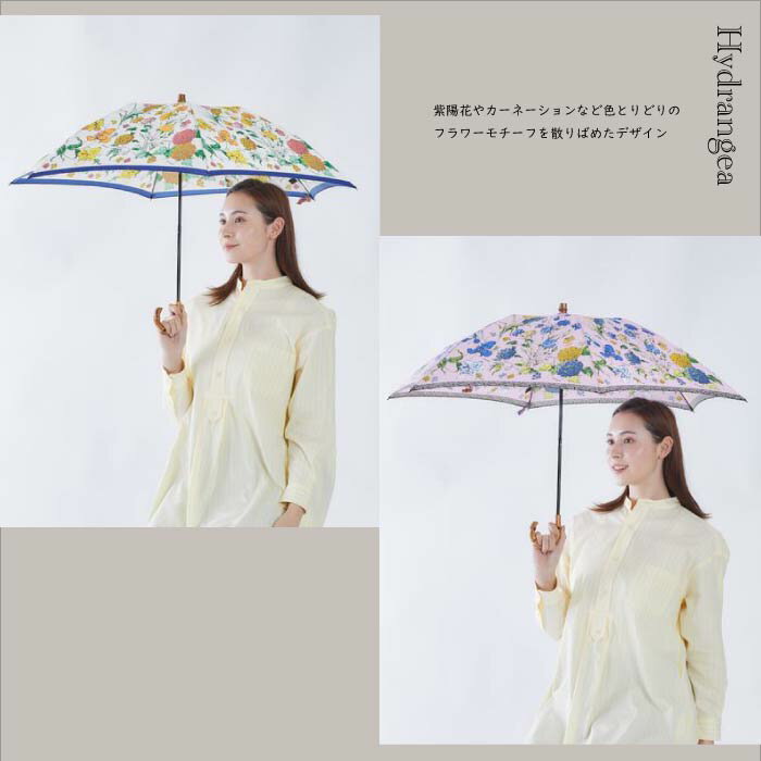 マニプリ manipuri 晴雨兼用 折りたたみ傘 日傘 軽量 日本製 UV加工 日よけ 防水 雨傘 バンブー ハンドル 竹製 プリント フラワー レオパード 贈り物 プレゼント 旅行 折り畳み傘 レディース 【国内正規取扱店】