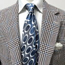【10%OFF SALE】 【残り1点】 FRANCO BASSI ( フランコバッシ ) ネクタイ ブルー オーブ柄 ソラーロ オールシーズン シルク ギフト 春ギフト イタリア製 25春夏 大剣8.5cm