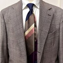 【10%OFF SALE】 【残り1点】 FRANCO BASSI ( フランコバッシ ) ネクタイ ストライプ柄 ダークネイビー パープル ブラウン オールシーズン シルク ギフト 春ギフト 25春夏 大剣8cm