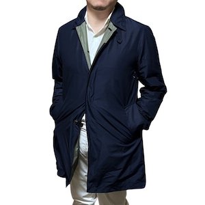 Valstar (ヴァルスター) コート ネイビー ポケッタブル MODEl: MILANO RAIN COAT Super light matt fabric ご出張 ご旅行 携帯用に バルスター ファーストダウン ウインドブレーカー メンズ スタンド ナイロンジャケット レインコート