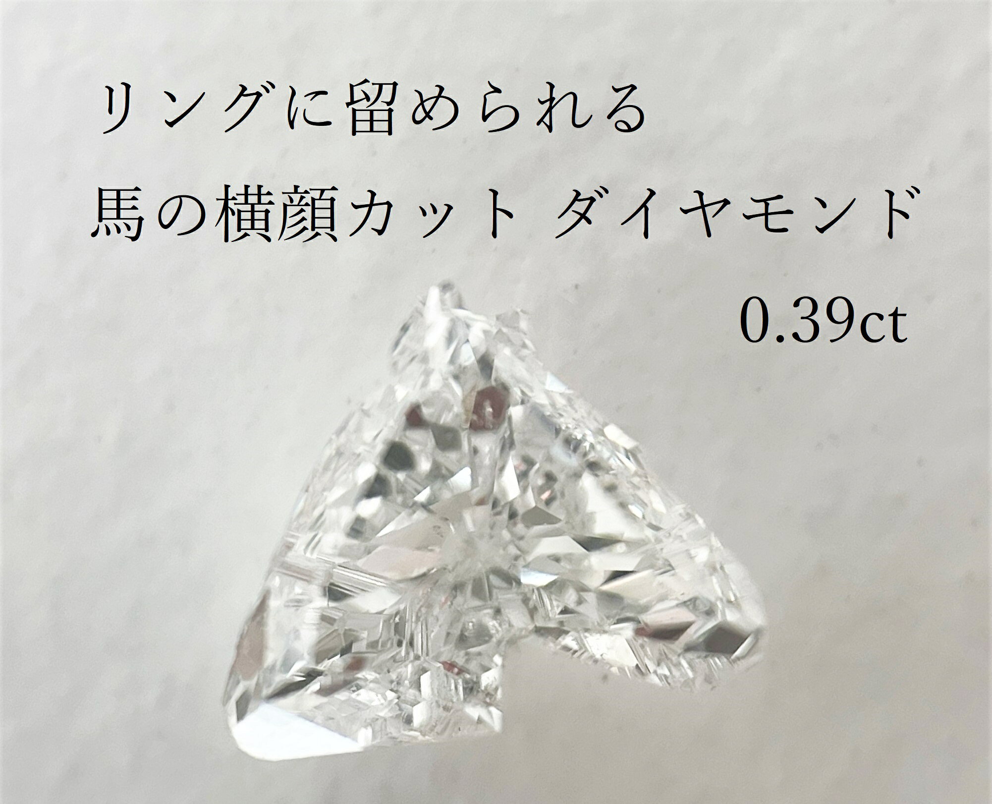 Deliciae リング 馬蹄タイプ 天然ダイヤモンド 馬の横顔カット 0.70ct Pt900 中央宝石研究所鑑定書 9号〜1 deliciae-10000649 Deliciae(デリシェ)ジュエリー サンプル画像2