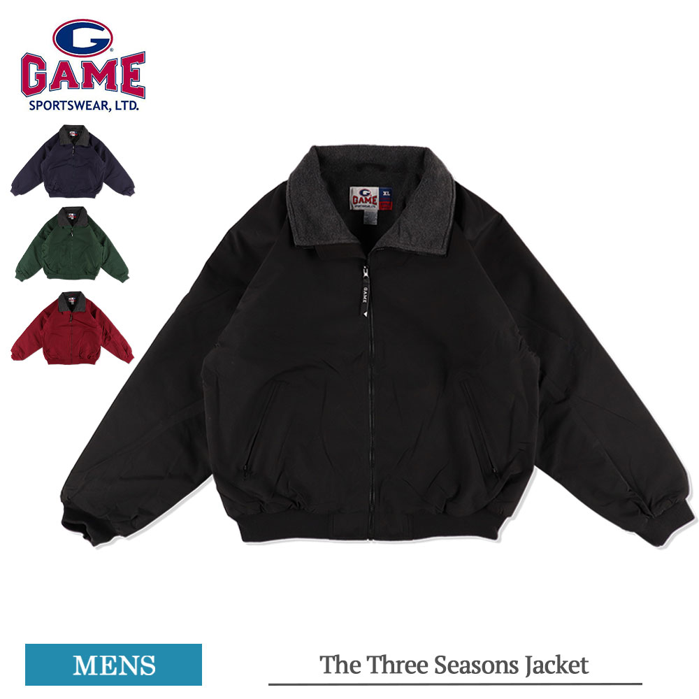 ゲームスポーツウェア GAME SPORTSWEAR 9400 The Three Seasons Jacket メンズ ジャケット アウター フリース ワークジャケット ブルゾン ワークウェア ラグラン ジップアップ アウトドア 耐風性 耐水性 作業服 防寒対策 秋冬