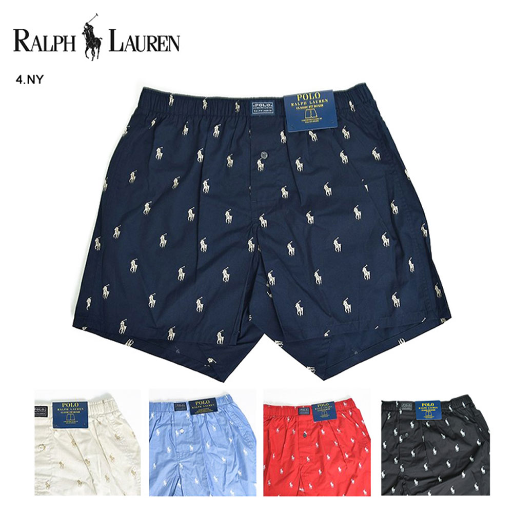 メール便 Polo Ralph Lauren ポロ ラルフ ローレン 676R Hanging Woven PP Print Boxer メンズ ボクサーショーツ メンズアンダーウェア トランクス 下着 パンツ メンズ下着 男性用下着 メンズショーツ 紳士下着