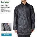 バブアー ビューフォート BARBOUR MWX0017BK91 Beaufort Wax Jacket Black ワックス ジャケット ブラック オイルドジャケット メンズ アウター 撥水 防水オイル ジップアップ 紳士ジャケット 秋冬 MADE IN ENGLAND