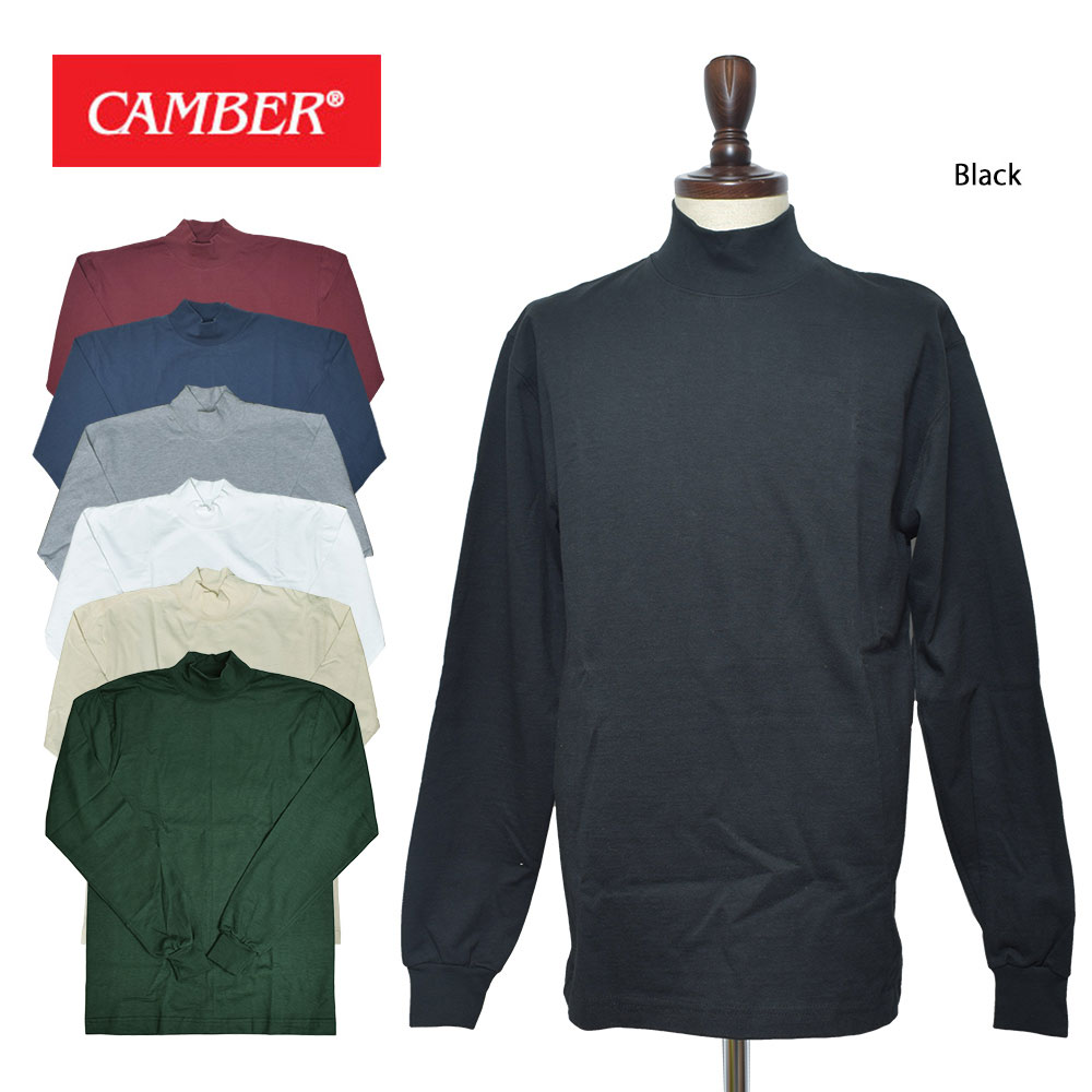 CAMBER キャンバー MAX WEIGHT MOCK TURTLE #306 メンズ タートルネック ハイネック トップス Tシャツ ロング 長袖 厚手 肉厚 無地 マックスウェイト モックタートル MADE IN USA