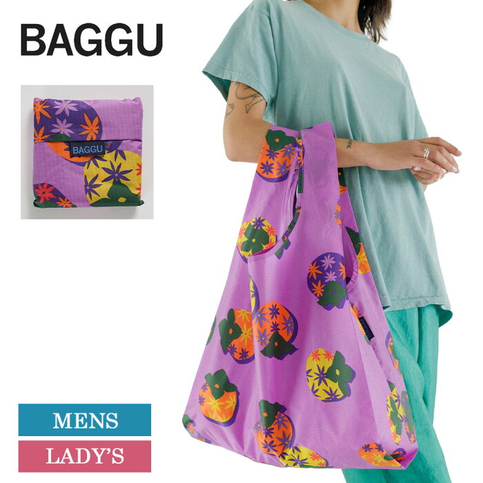 メール便 エコバッグ BAGGU STANDARD スタンダード バグー バッグ バグゥ Persimmon Collage レディース メンズ エコバッグ トートバッグ 折りたたみ ナイロンバッグ ショッピングバッグ レジバッグ 婦人鞄 紳士鞄 柿 フルーツ パーシモン パープル 紫