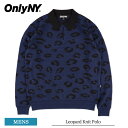 ONLY NY I[ j[[N Leopard Knit Polo Ip[h jbg | Y |Vc  gbvX Wbp[ n[tWbvVc am qE ^ Aj} t H ~ uh lCr[ Navy