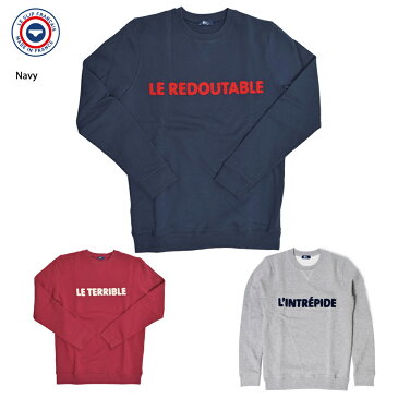 LE SLIP FRANCAISル スリップ フランセSWEAT SHIRTS Redoutable プリントNavy Burgundyメンズ スウェット トレーナー 長袖 ネイビー バーガンディー