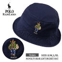 POLO RALPH LAUREN ポロ ラルフローレン 710950652001 BUCKET HAT ロゴ 帽子 バケットハット ブルー 青 ネイビー 紺 ...