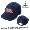 POLO RALPH LAUREN ポロ ラルフローレン AUTHENTIC COTTON TWILL BASBALL CAP W/ VINTAGE