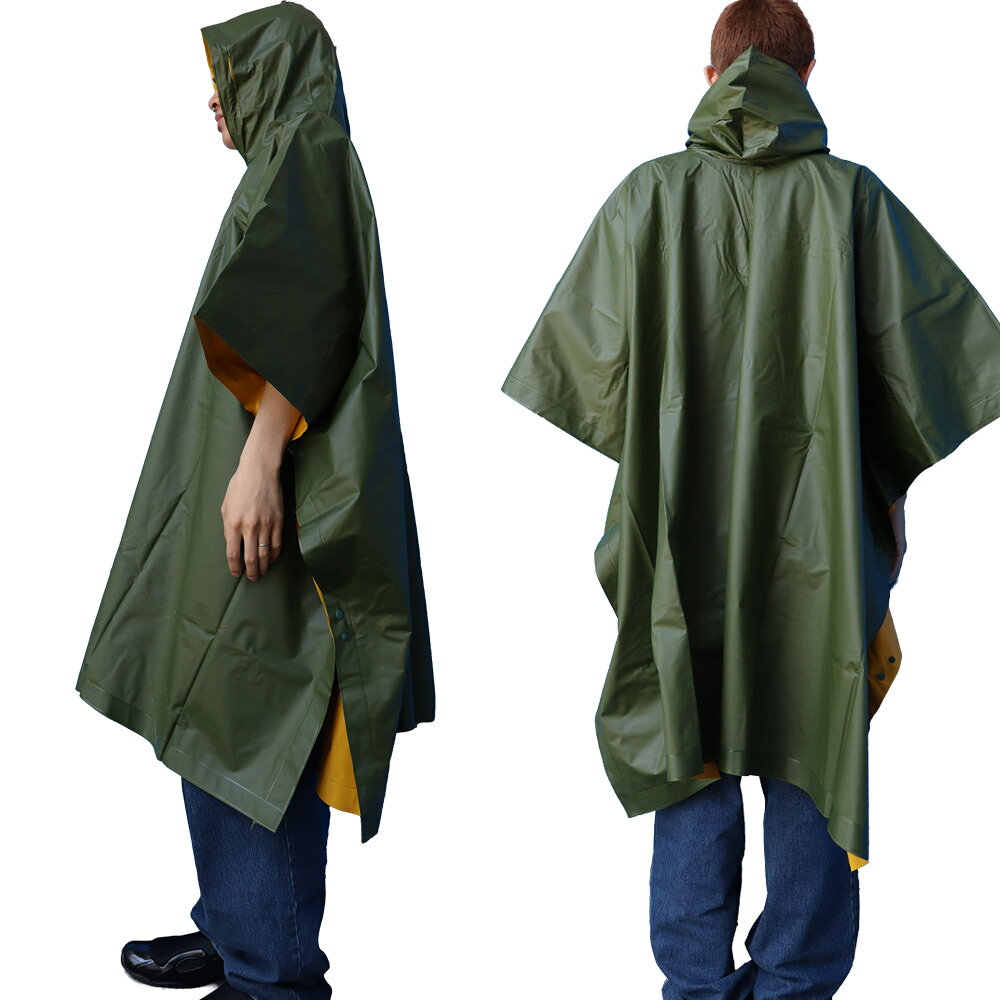 メール便 Rothco ロスコ Reversible PVC Poncho ロスコ リバーシブル PVC ポンチョ レインポンチョ 防水 レインコート メンズ レディース ユニセックス フード付き アウトドア フェス キャンプ 釣り 自転車 ミリタリー 雨具 #3634 #3644 delicious-10018321 デリシャス USA直輸入 セレクト サンプル画像3