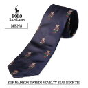 POLO RALPH LAUREN ORIGINAL LABEL | SILK MADISON TWEEDS NOVELTY BEAR NECK TIE 712918652001 ポロ ラルフローレン ポロベア ネクタイ シルク ジャガード ネイビー 紺色 メンズ