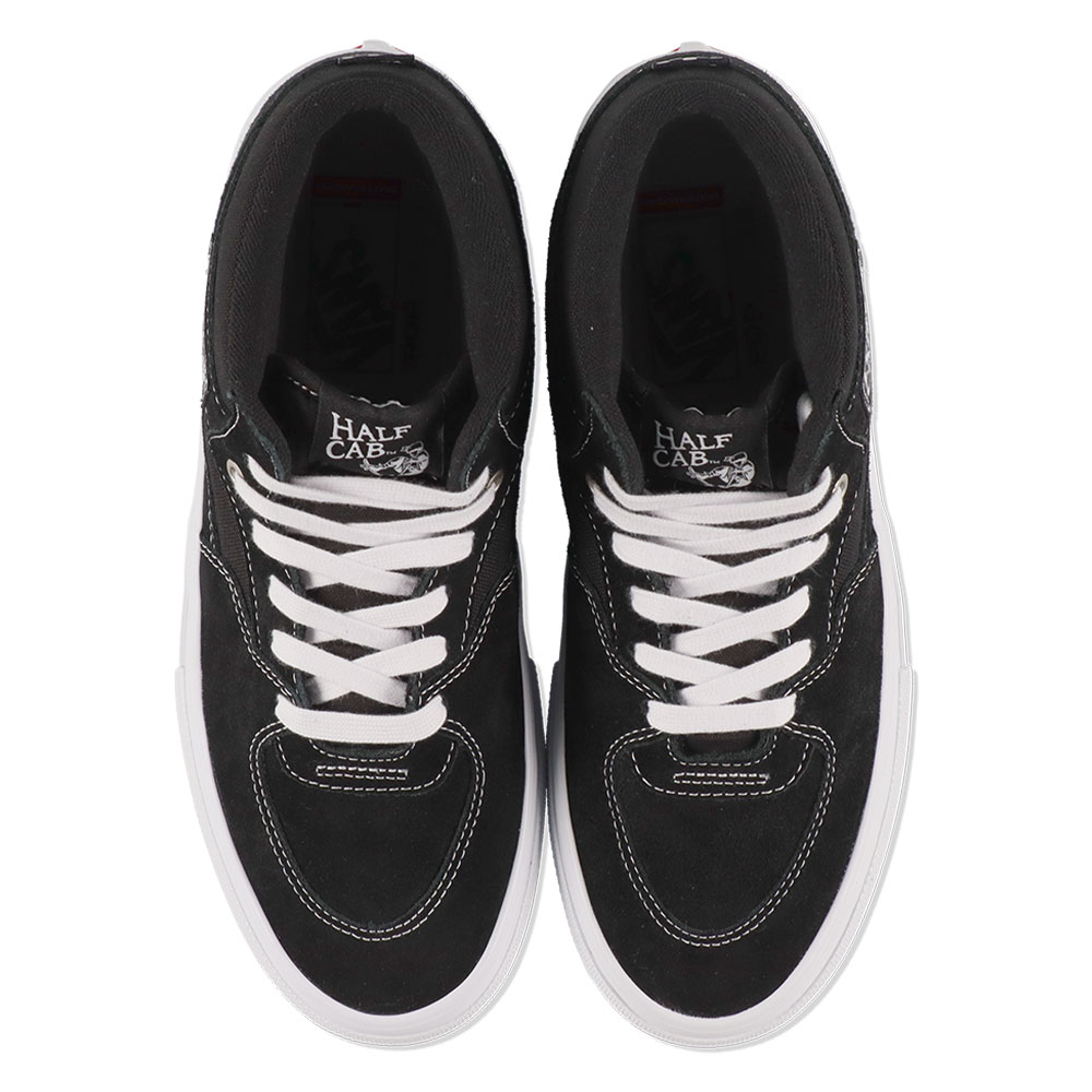 VANS MENS バンズ ヴァンズ VN0A5FCDY28 Skate Half Cab Shoes スケート ハーフキャブ メンズ スニーカー 靴 シューズ くつ スエード キャンバス BLACK/WHITE ブラック ホワイト