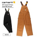 CARHARTT LOOSE FIT FIRM DUCK BIB OVERALL カーハート ルーズフィットファームダックビブ オーバーオール カバーオール つなぎ BROWN BLACK ブラウン ブラック 茶色 黒 USAモデル R37