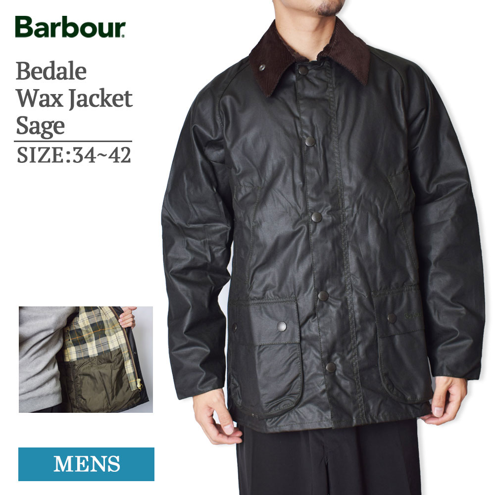 バブアー コート メンズ バブアー ビデイル BARBOUR MWX0018SG91 Bedale Wax Jacket Sage ワックス ジャケット セージ オイルドジャケット メンズ アウター 撥水 防水オイル ジップアップ 紳士ジャケット 秋冬 MADE IN ENGLAND