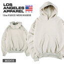 ロサンゼルスアパレル メンズ 12oz スウェット パーカー フリース ワイド フーディー LOS ANGELES APPAREL ロスアパ SF1049 12oz Fleece Wide Hoodie プルオーバー 長袖 裏起毛 部屋着 米国製 アメリカ製 秋冬 S M L XL XXL ホワイト系