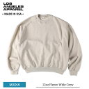 ロサンゼルスアパレル メンズ スウェット 12oz フリース ワイド クルーネック LOS ANGELES APPAREL ロスアパ SF1047 12oz Fleece Wide Crew メンズ レディース トレーナー 長袖 裏起毛 部屋着 米国製 アメリカ製 MADE IN USA S M L XL XXL ホワイト系