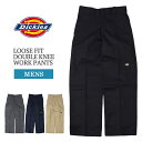 ディッキーズ ダブルニー DICKIES 85283 ルーズフィット ワークパンツ ブラック ダークネイビー チャコール カーキ ウエスト 28-34 レングス 30-34 メンズ チノパンツ 作業着 ズボン 長ズボン ボトムス ワーク 大きいサイズ 作業服 作業服 無地 太目 丈夫