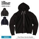 ロサンゼルスアパレル スウェット ジップアップパーカー ヘビーフリース フーディー LOS ANGELES APPAREL ロスアパ F97 Flex Fleece Zip Up Hoodie メンズ パーカー フレックス フリース S M L XL XXL 長袖 裏起毛 部屋着 米国製 アメリカ製 秋 秋物