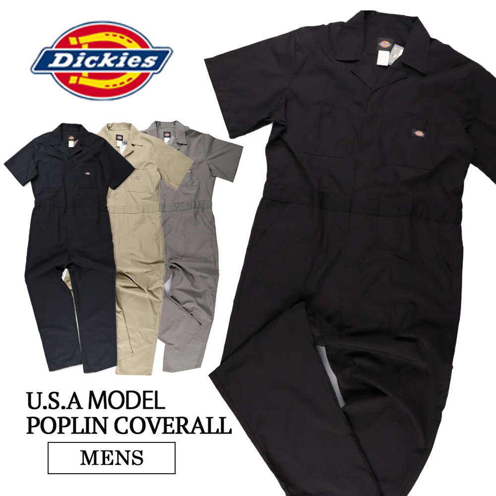 DICKIES Short Sleeve Coveralls fBbL[Y V[gX[uJo[I[ Jo[I[ Ȃ USAf 33999