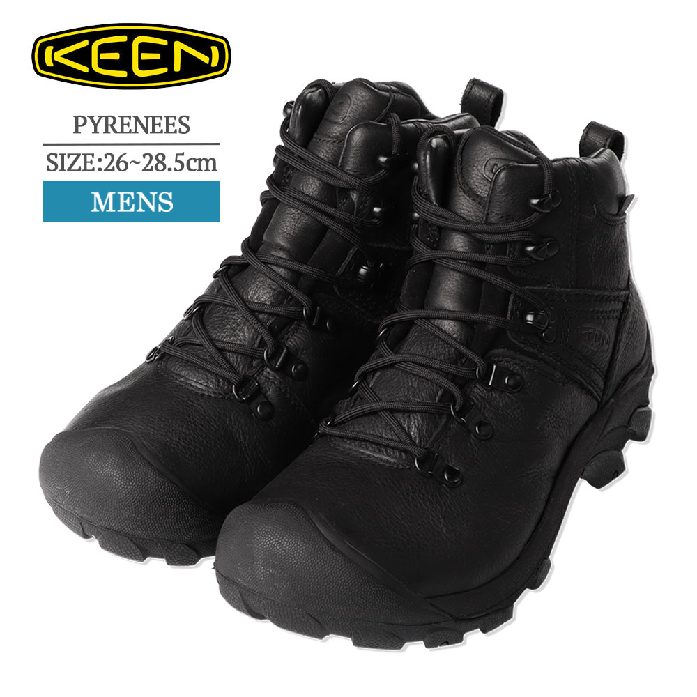 キーン KEEN 1026585 PYRENEES ピレニーズ メンズ ハイキングシューズ トレッキングシューズ ミッドカット ブーツ 登山靴 紳士靴 シューズ 靴 くつ 登山 防水 キャンプ アウトドアシューズ ブラック ブルー Black/Legion Blue