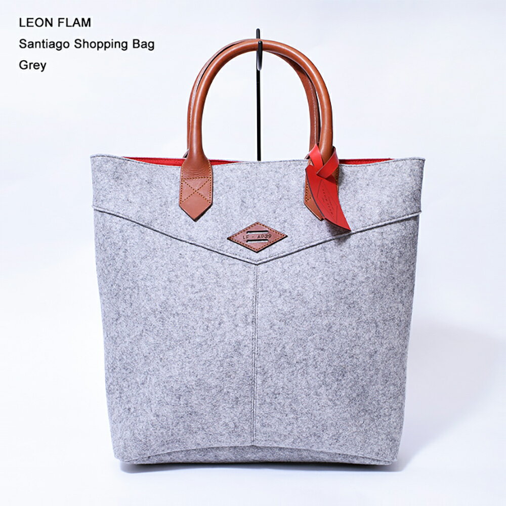 LEON FLAM レオンフラムSANTIAGO SHOPPING BAG GREYトートバッグ