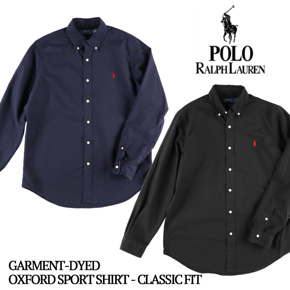 POLO RALPH LAUREN ポロ ラルフローレン オックスフォードシャツ メンズ 長袖 710716303 ガーメントダイ CLASSIC FIT ボタンダウンシャツ コットン 製品染め ビジネス カジュアル