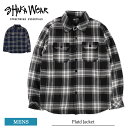 シャカウェア シャツジャケットメンズ SHAKA WEAR Plaid Jacket プレイド ジャケット シャツ フランネルジャケット 長袖シャツ ネルシャツ チェック チェック柄 厚手 秋冬 ブラック ネイビー あったか 厚手 シャツ