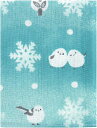 【お買い物マラソン期間限定ポイント5倍】濱文様 てぬぐいのはんかち シマエナガと雪 手ぬぐい 手拭い ハンカチ 日本製 ギフト プレゼント なっせん はまもんよ...