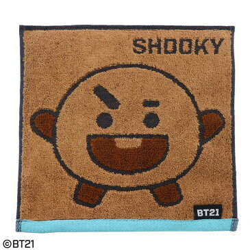 【39ショップ買いまわり期間限定ポイント10倍】BT21 公式グッズ SHOOKY フェイス ミニタオル 25x25cm ハンドタオル