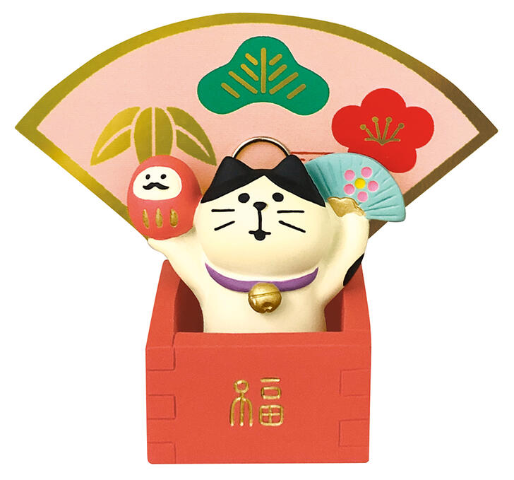 デコレ お正月 ますます開運枡 猫 ZCB-28941 FUKU MONO コンコンブル DECOLE concombre ギフト プレゼント