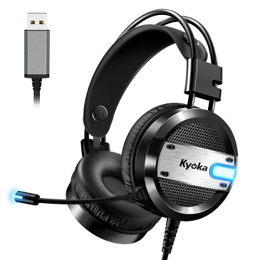 ヘッドセット 両耳 ヘッドホン ゲーミングヘッドセット イヤホン 高音質 マイク付き ヘッドフォン ゲームヘッドフォン テレワーク ZOOM スカイプ オンライン会議 ボイスチャット イヤーパッド PC Skype PS4対応 LEDライト キッズ 男女兼用