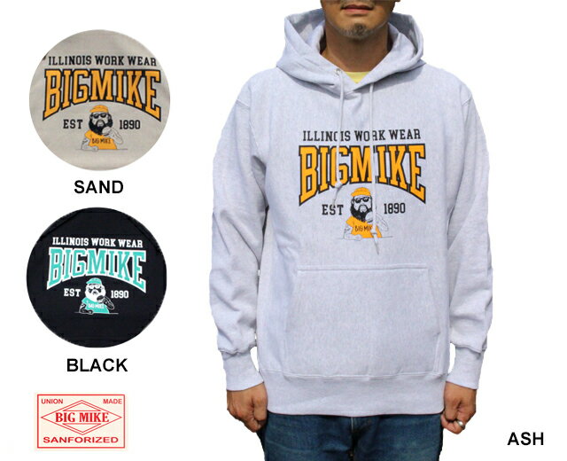 BIG MIKE ビッグマイク アメカジ メンズ パーカー フーディ 裏起毛 カレッジ「MIKE COLLEGE HOODIE」 メンズ アメカジ 102238901