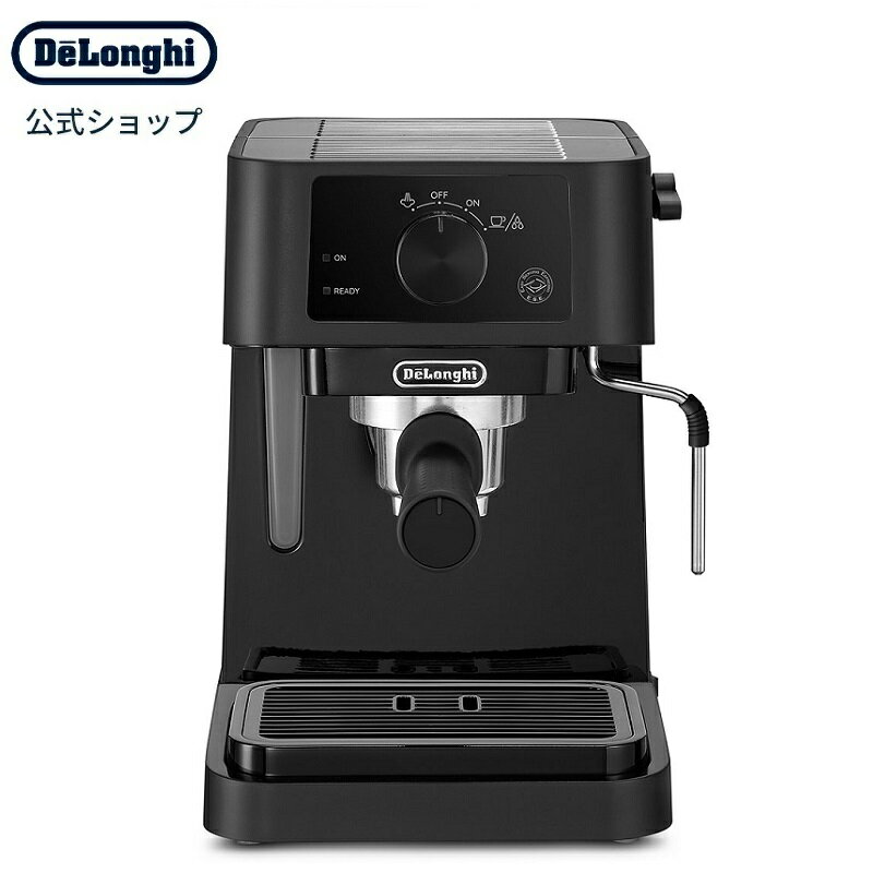 デロンギ スティローザ　エスプレッソ・カプチーノメーカー [EC235J-BK]　delonghi 公式 コーヒーメーカー エスプレッソ カプチーノ カフェラテ コーヒー豆 在宅勤務 テレワーク おうちカフェ