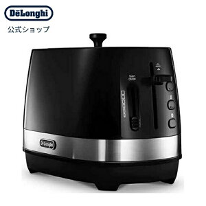 デロンギ アクティブ シリーズ ポップアップトースター [CTLA2003J-BK]| delonghi 公式 おしゃれ トースター 縦型 小型 パン焼き器 かわいい 調理家電 おしゃれ家電 コンパクト パン焼き ポップアップ 2枚 料理 プレゼント 結婚祝い おすすめ パン キッチン家電 引っ越し祝い