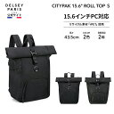 【公式】 DELSEY デルセー CITYPAK シティパック BACKPACK 15.6 Roll Top バックパック リュックサック 15.6インチPC対応 通勤 短期出張 キャリーオン機能 リサイクル素材 rPET 国際保証付 delsey paris おすすめ 送料無料 その1