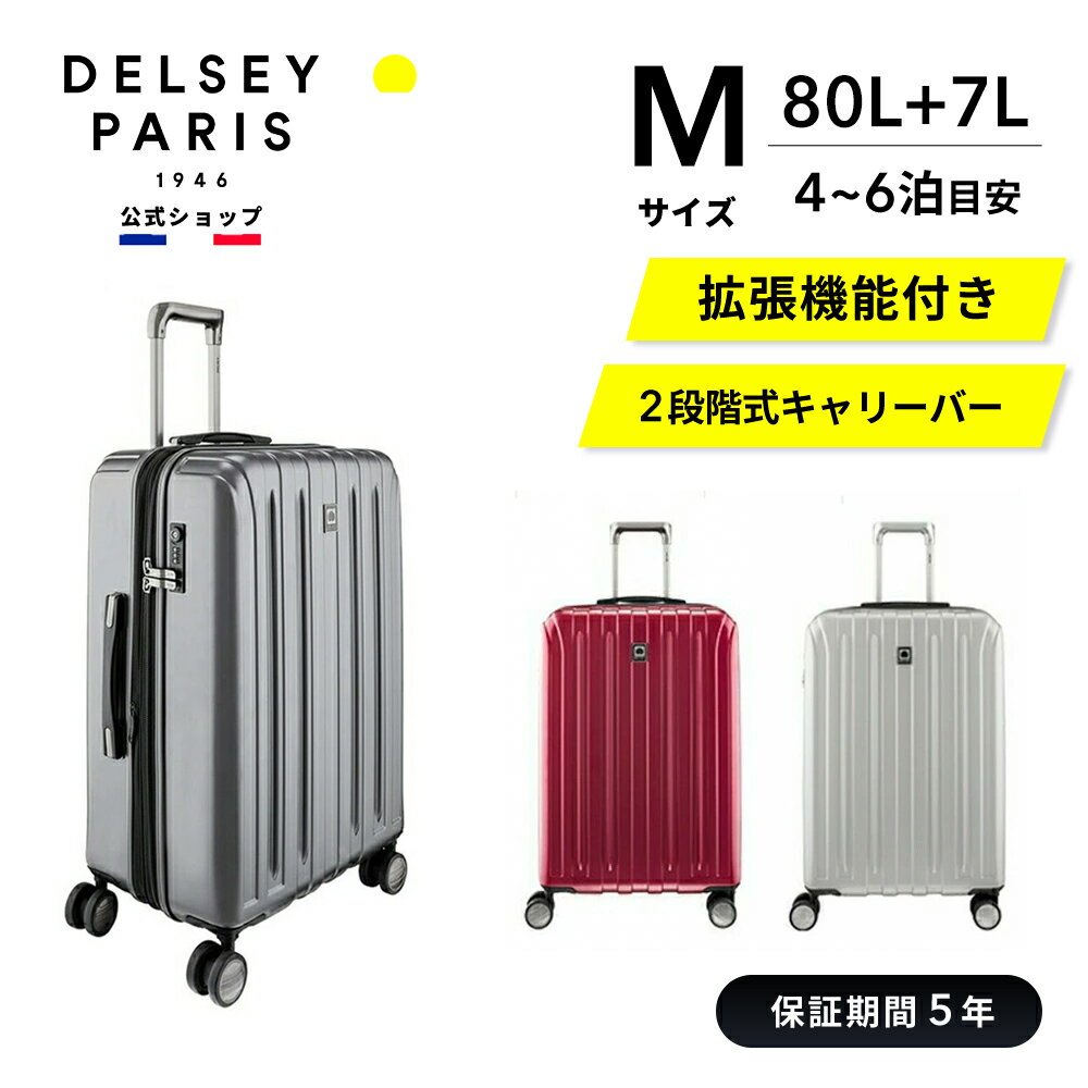 【公式】 DELSEY デルセー VAVIN ヴァヴィン スーツ ケース 中型 Mサイズ ハードキャリーケース ハードつや消し マット加工 拡張 84L ..